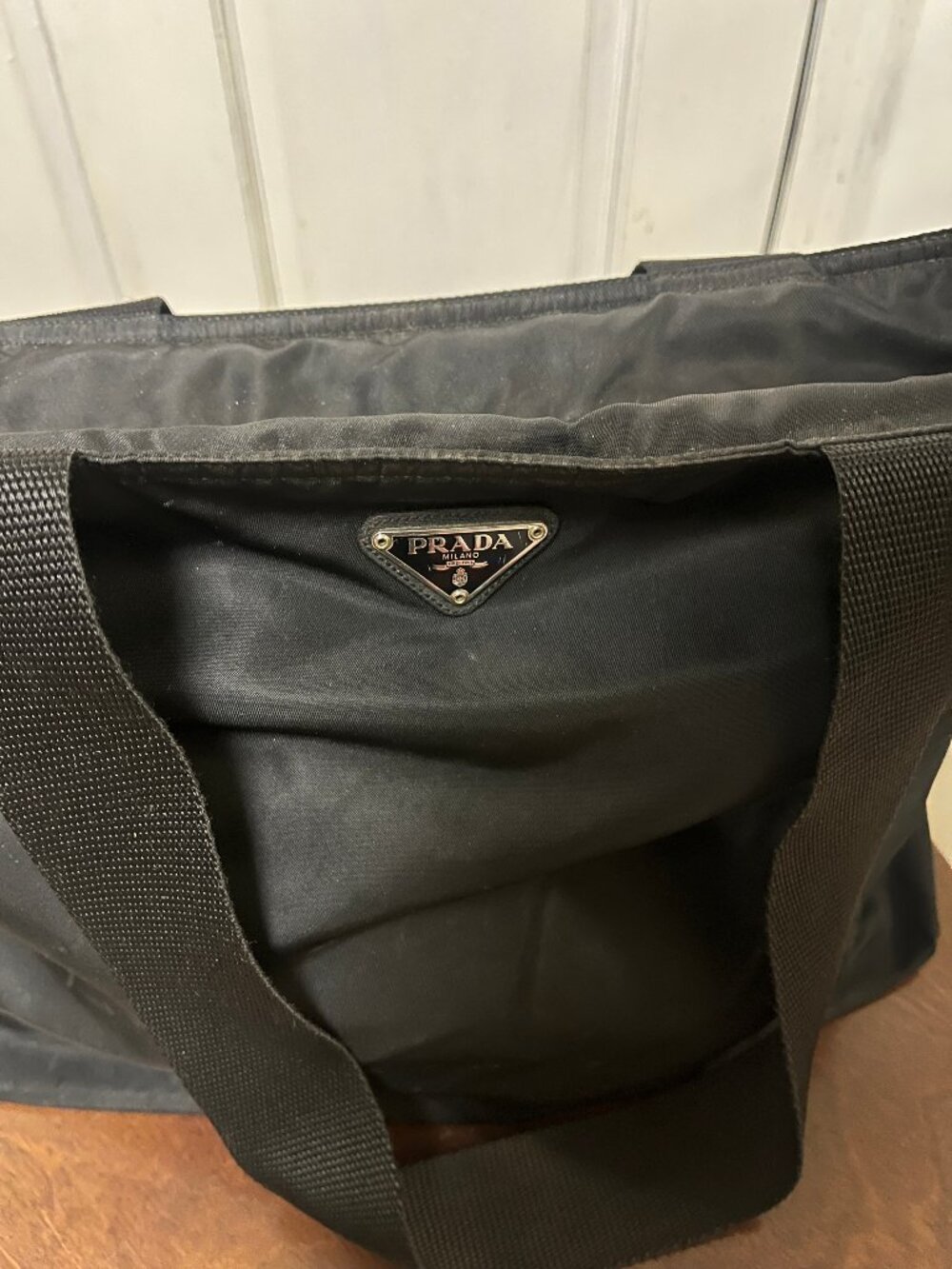 Y2K Black Prada Nylon shoulder bag purse - Picture 4 of 14
